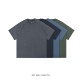 廓形插肩袖 IDLT 成衣染 T恤310g重磅宽松落肩做旧水洗全棉TEE男潮