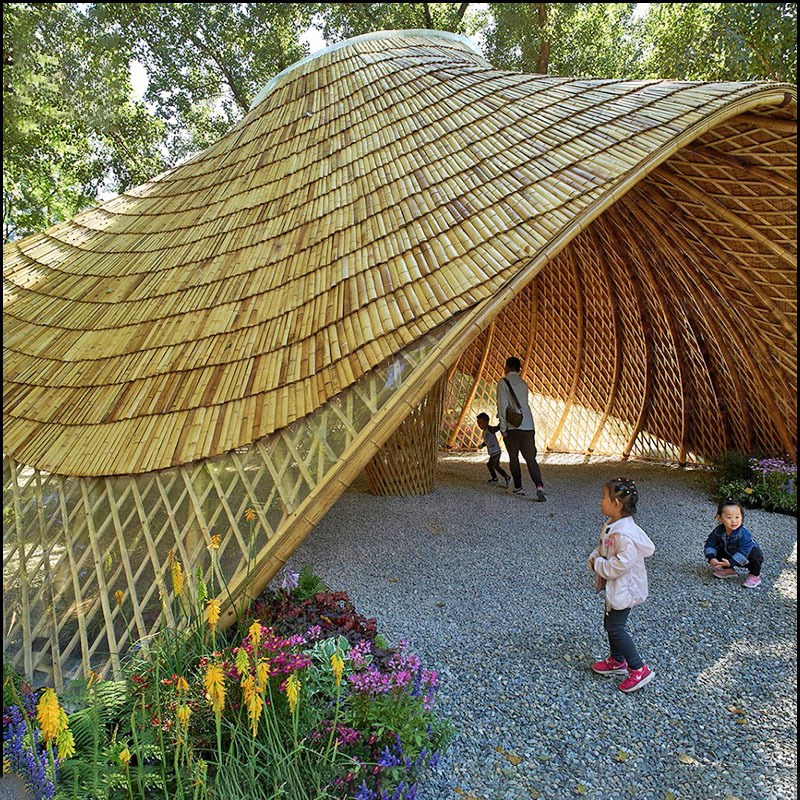 大型竹编装d置美陈雕塑打造室外竹艺景观公司公园景区空间装饰施