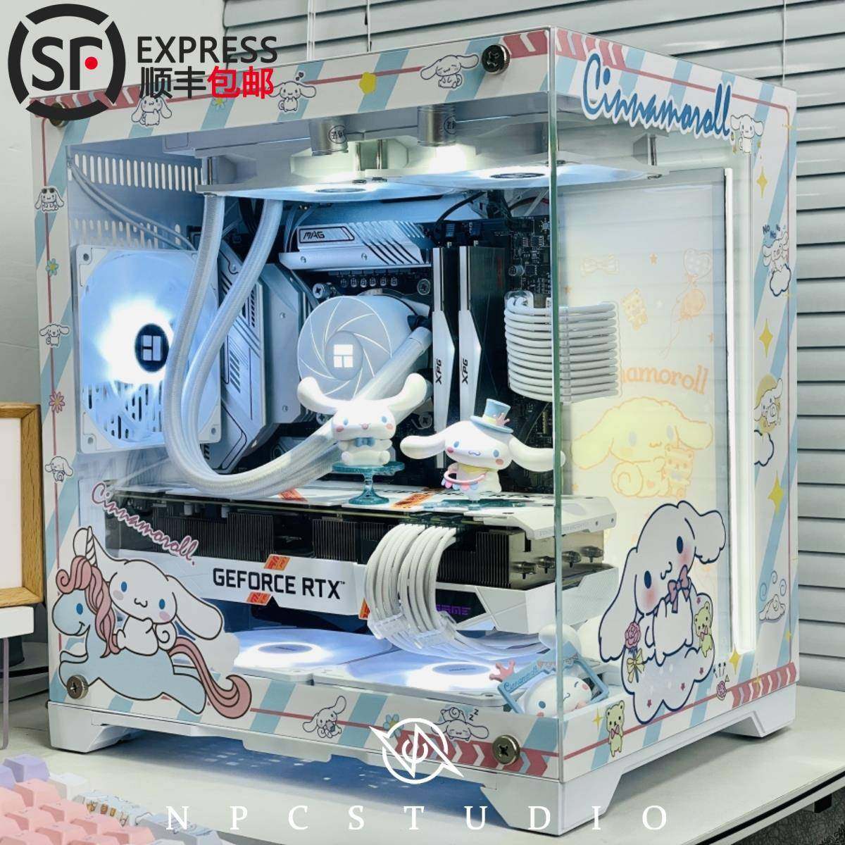 玩嘉孤勇者mini海景房机箱动漫主题定制全景侧透台式电脑水冷机箱,电脑硬件/显示器/电脑周边,机箱电源风扇套装,淘宝优惠券,粉丝福利购,淘宝优惠卷