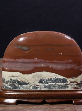 广西国画石天然奇石观赏石草花石中式摆件客N厅电视柜工艺品tg58