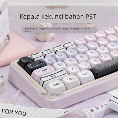 镜也月光印象MOA机械键盘键帽磁轴PBT热升华60 68 75 87 98 108等