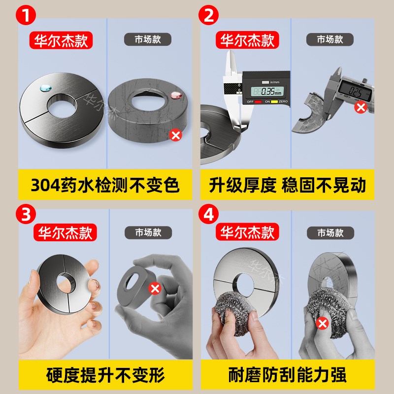燃气热水器排烟管遮挡罩s装饰盖不锈钢墙洞口孔洞管道排气管遮丑