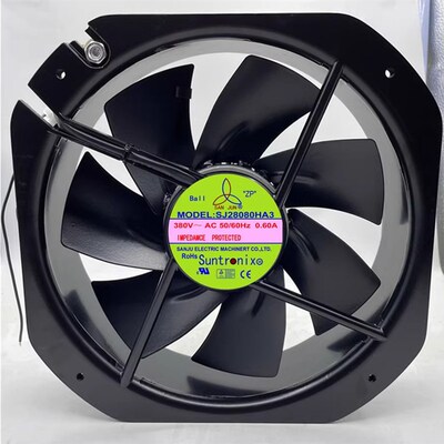三巨SJ2808HA3 AC380/220/110V全金属耐高温28CM轴流风机散热风扇