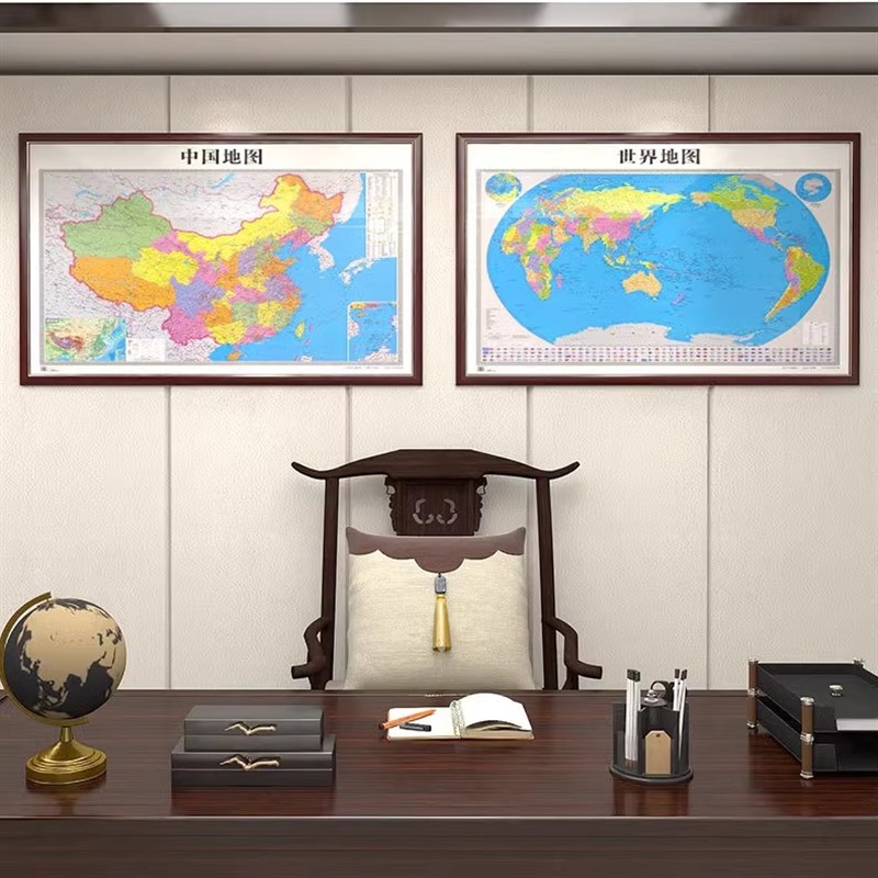 定制地图行政区域地图挂画 画设计制作高清电子P版地图办公室挂图