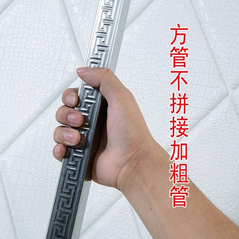 直管方管不接驳蚊帐支架加t粗加厚不E锈钢蚊帐支架压脚落地四柱杆