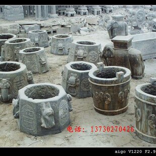 石雕井圈 井口 井沿 井口装饰 石雕水桶 彷古石雕