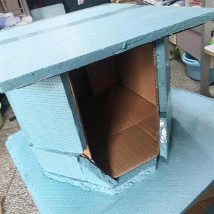 保温板猫窝泡沫箱diy流浪猫户外狗窝自制流浪狗挤塑板室外泡沫板