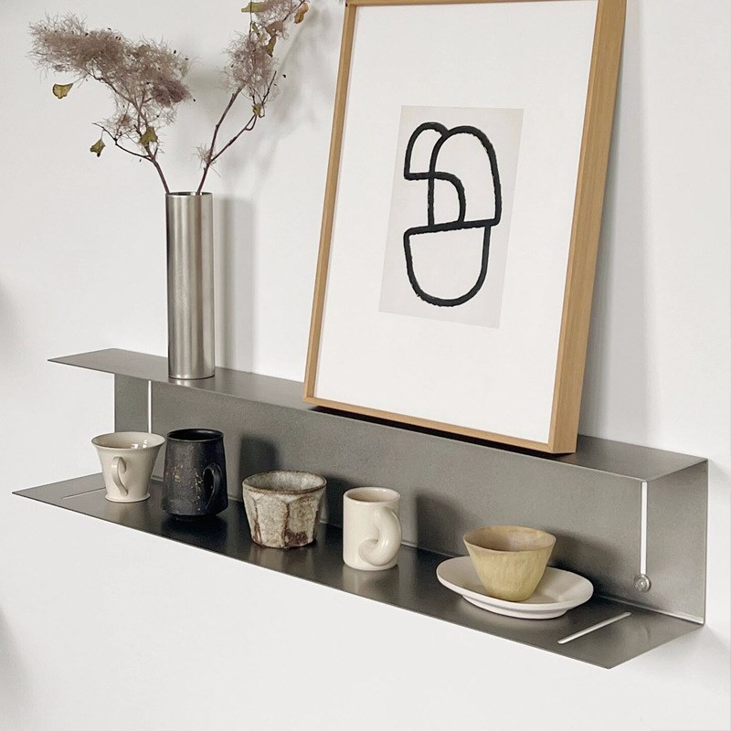 一字板置物架隔板不锈p钢工字形支架壁挂式多层上墙展示架书架花