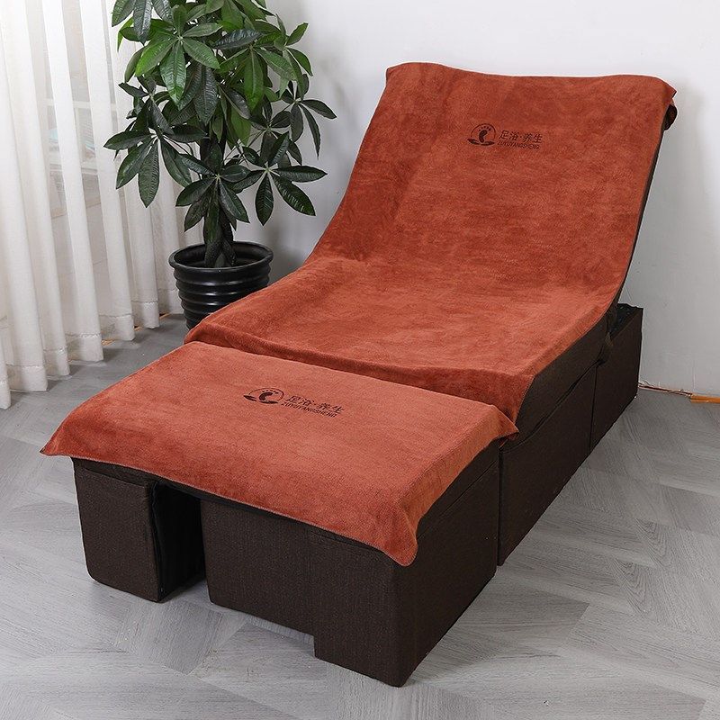 足浴沙发巾四件套两件套防滑美甲洗脚店床采耳修脚按摩椅垫足疗