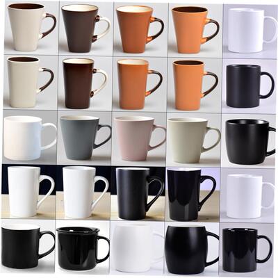 milk tea glass ceramic coffee mug cup cute cartoon spoon 杯