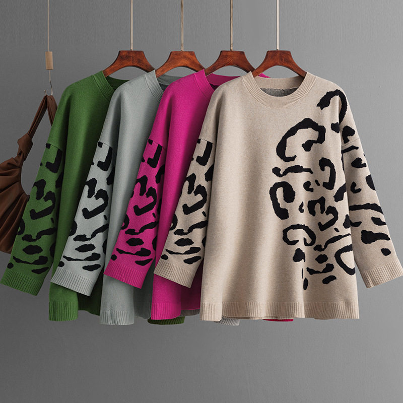 womenclothes针织提花毛