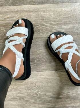 414243 Large Size Summer Women's Flat Sandals大码夏季凉