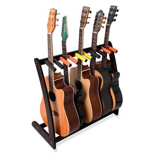 多把吉他架竹木落地式5把吉他支架琵琶架子乐器放置架拆装便携式