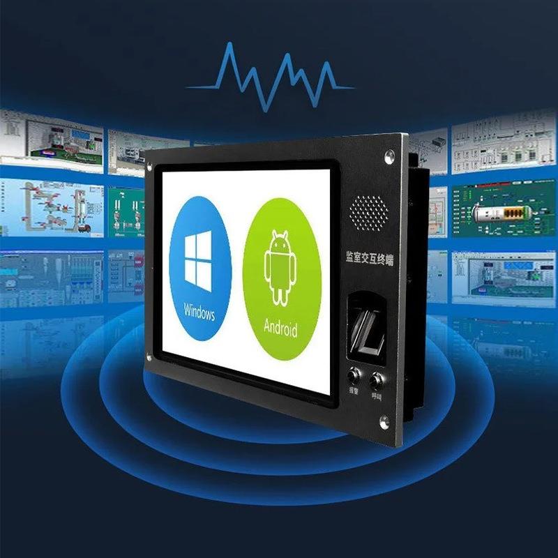 10.1寸看守所拘留室监狱智能音视频对讲交互终端人脸识别刷卡指纹