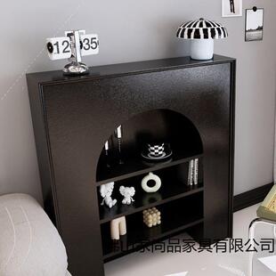 法式壁炉柜装饰柜室内客厅黑色白色简约民宿玄关摄影置物架收纳柜