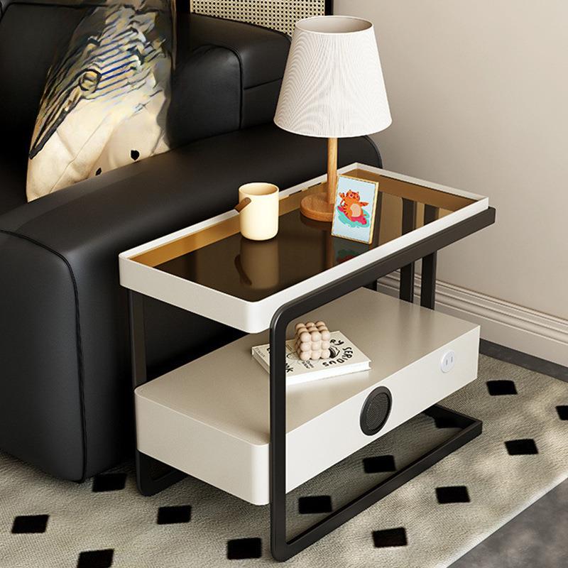 沙发边几轻奢高级感客厅可移动茶几小推车床头柜玻璃置物架边柜