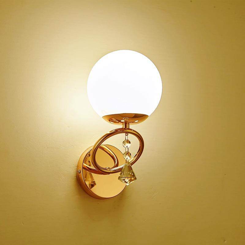 壁灯卧室床头灯现代简约客厅金色北欧轻奢防蚊虫led带开关墙壁灯