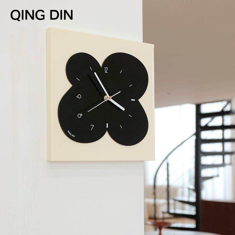 QINGDIN双面转角创意时钟家用客厅挂钟装饰拐角钟