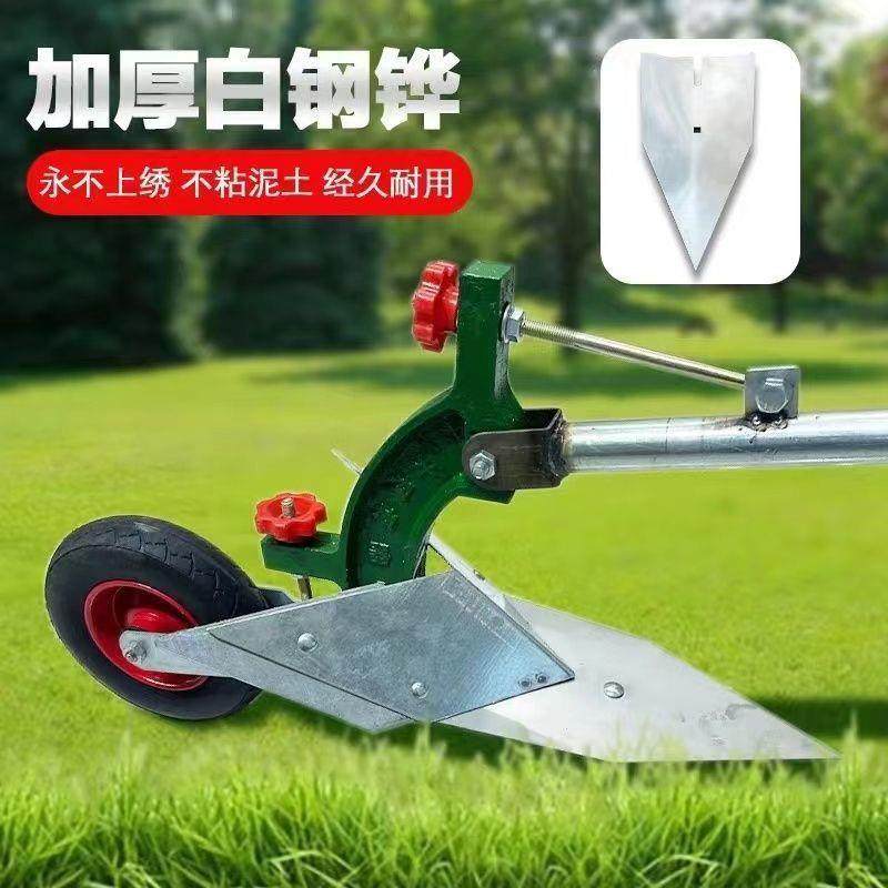 手拉犁耕种机械单人犁地犁人工手拉犁老人农用手拉犁开沟神器