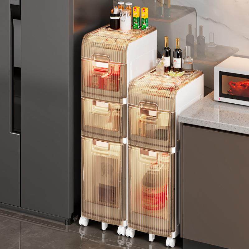 夹缝收纳柜塑料家用免安装多功能卫生间置物柜浴室厨房整理置物架