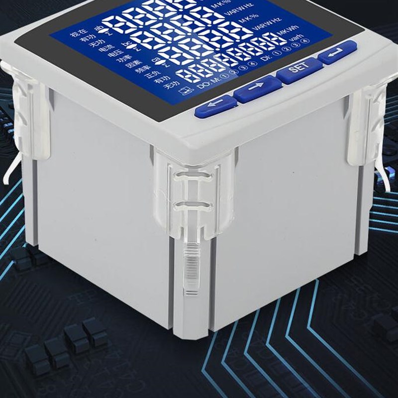 新三相液晶多功能电力仪表网络数显电流电压功率频率带计量485品