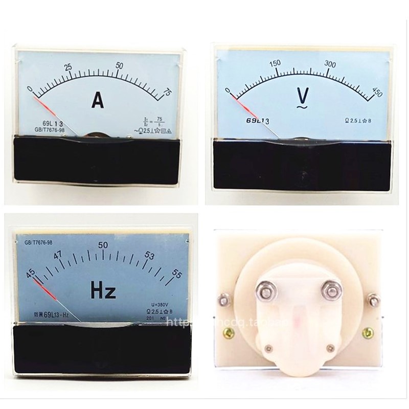 发电机仪表69L13-500V100A55HZ380V指针电压表电流表频率表赫兹表