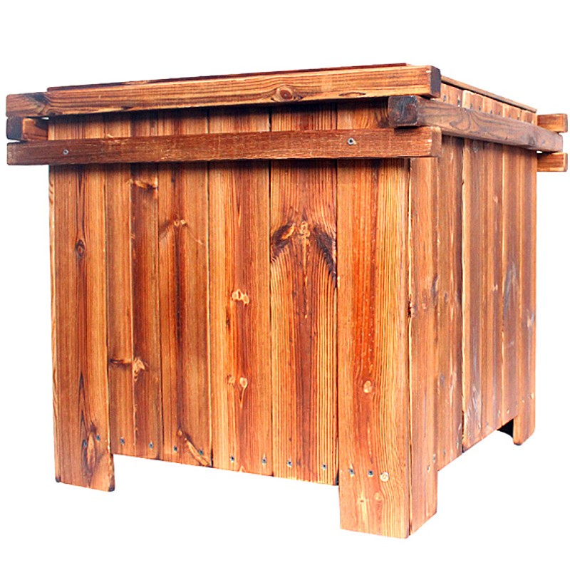 碳化防腐木花箱户外实木制花槽阳台大型盆景花盆庭院长方形种植箱