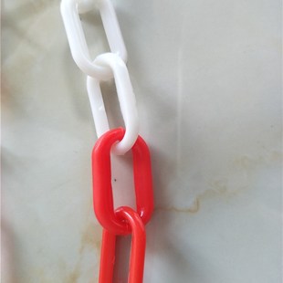 塑料隔离链条6mm规格安全警示红白黄黑链条路锥立柱防护链接链条