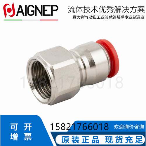 气动气管接头快插铜镀镍直通内螺纹快插接头50030N安耐 AIGNEP