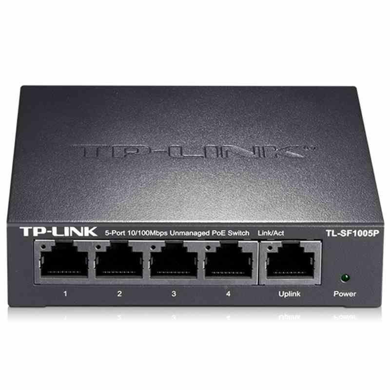 TP-LINK TL-SF1005P 5口百兆POE供电交换机 无线AP网络摄像机供电
