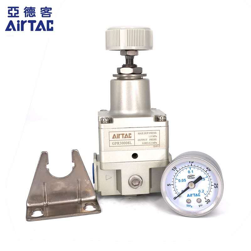 亚德客GPR精密调压阀GPR200/300/400-06/8/10/15-L/M/H气压调气阀