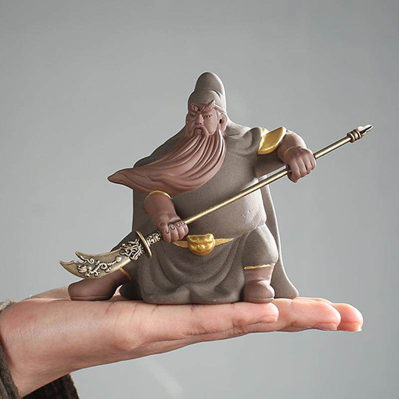 爆款宇轩紫砂茶宠摆件忠义关公创意手工雕刻可养茶玩茶盘茶道工艺,餐饮具,茶宠摆件,淘宝优惠券,粉丝福利购,淘宝优惠卷