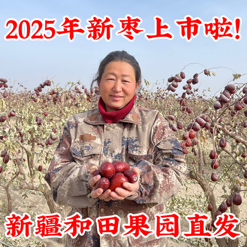 25年新疆特产和田大枣红枣产地直发正宗特级一级骏枣孕妇零食干果