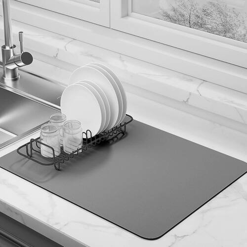 Dish Drying Mat for Kitchen Counter Super Absorbent Drainer