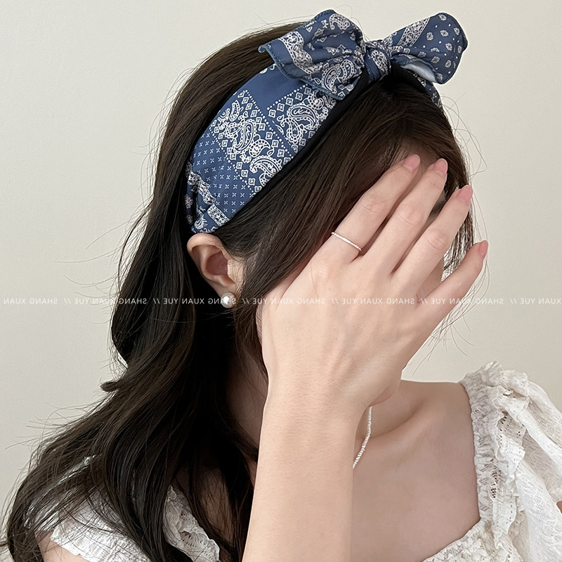 蝴蝶结宽边发箍2025新款民族风小众设计高级感头箍显脸小减龄发饰