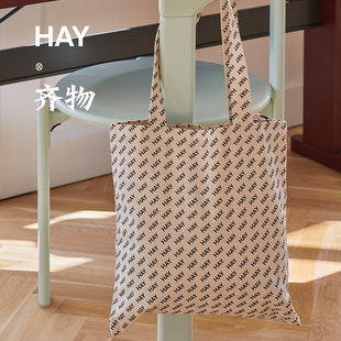 Bag 字母单肩手提多功能收纳包 帆布包 Logo Tote HAY 电脑包 新品