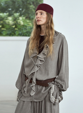 SELAH 珠边层叠荷叶领上衣12B25231Z10