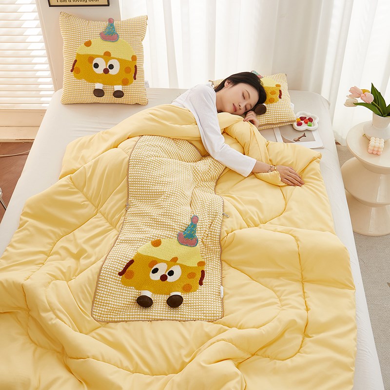 抱枕被子两用午休被学生宿舍午睡C空调被办公室沙发靠垫枕头盖毯