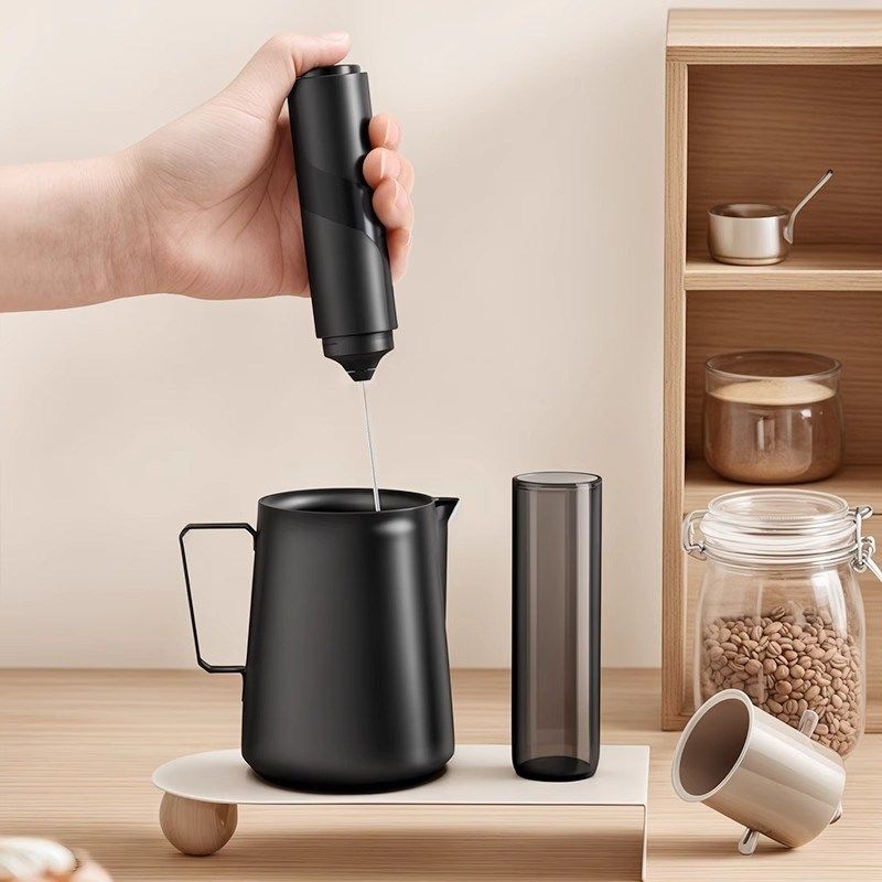 咖啡泡沫电动家用迷你牛奶泡沫搅拌器手持式可充电咖啡牛奶帽泡沫