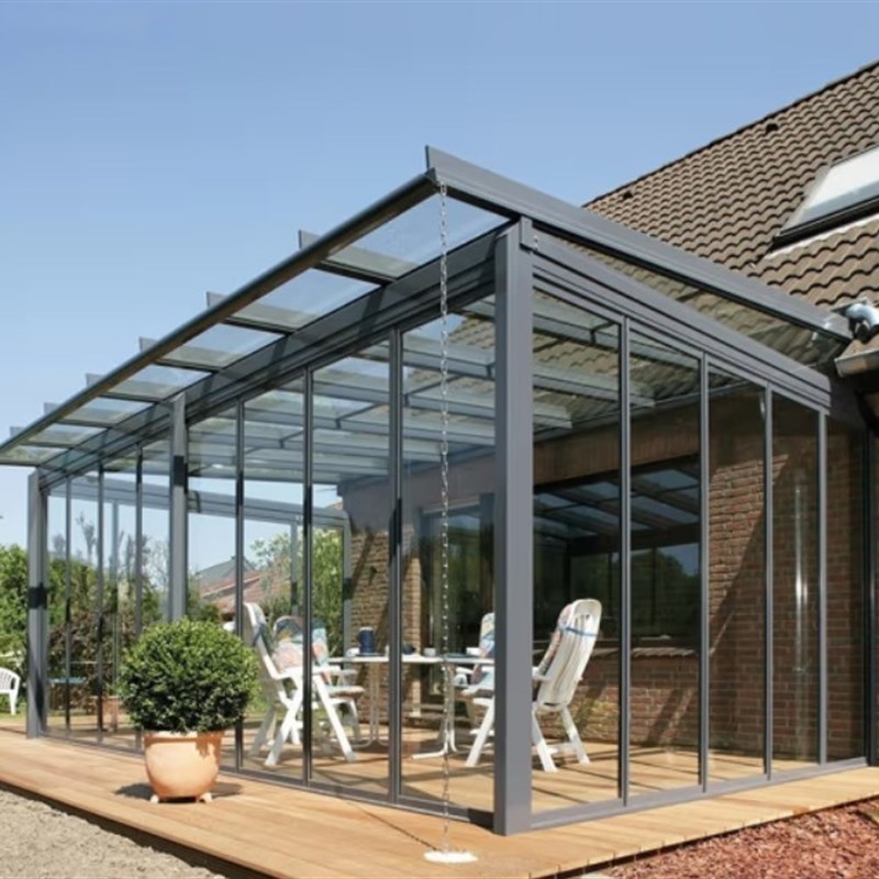 厦门不锈钢框架h夹胶玻璃阳光房铝合金推拉窗断桥隔音门窗封阳台