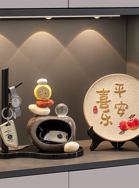 时来运转入户钥匙收纳玄关装饰摆件电视柜客厅氛围感乔Z迁新居礼