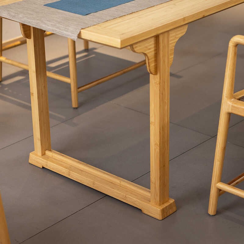 祥福知宋平头案功夫茶桌椅组合竹新中F式书桌大茶桌简约现代泡茶