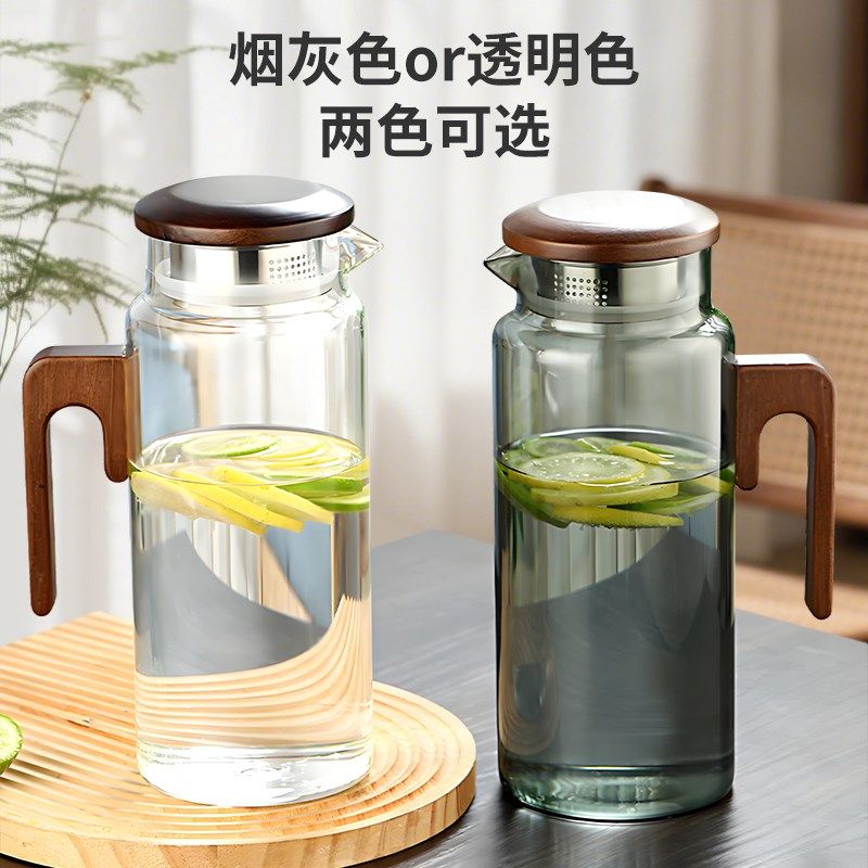 冷水壶凉水壶玻璃水壶凉水壶家用冷泡壶冰镇冷水壶冷水杯玻璃壶,餐饮具,冷水壶,淘宝优惠券,粉丝福利购,淘宝优惠卷