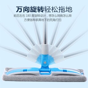 夹布夹毛巾拖把平板懒人家用拖布木地板墩布干湿两用夹旧抹布拖把