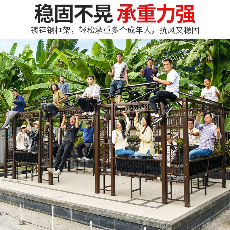 凉亭户外庭院花园露台p别墅室外木屋凉亭遮阳棚乘凉亭子花园凉亭