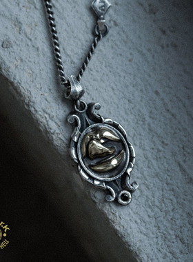 Arthur.K 狂言系列日本原创手工做旧925银男女話舌头项链不限量