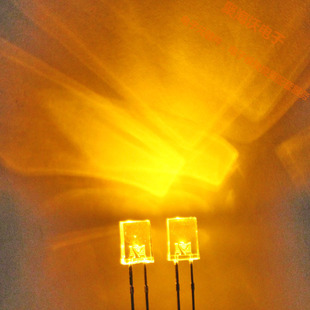 2X5X7MM黄灯长脚 7白发黄色 长方形背光 LED发光二极管257黄灯2