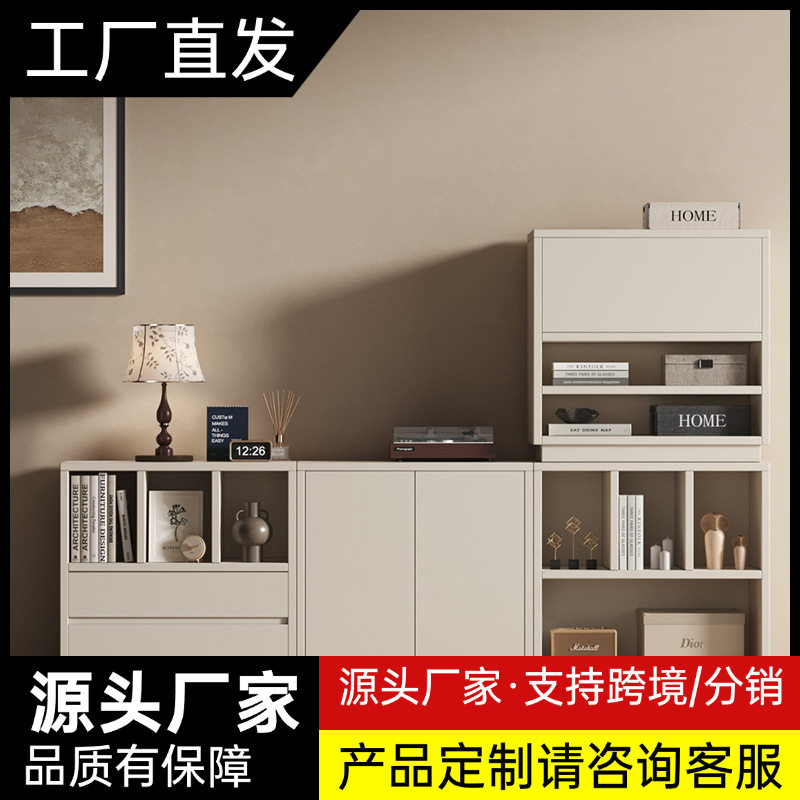 日式书架落地置物架客厅置物柜卧室自由组合书柜储物柜简易收纳柜
