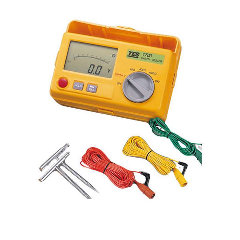 台湾泰仕TES-1700数字接地电阻计接地电阻测试仪数字兆欧表