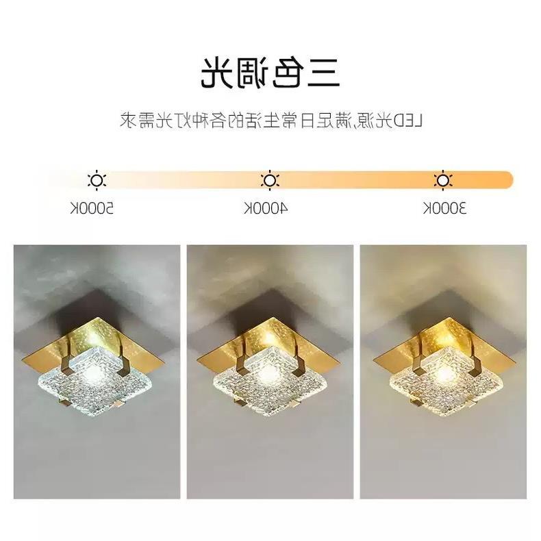 创意水晶方块吸顶灯玄关走廊